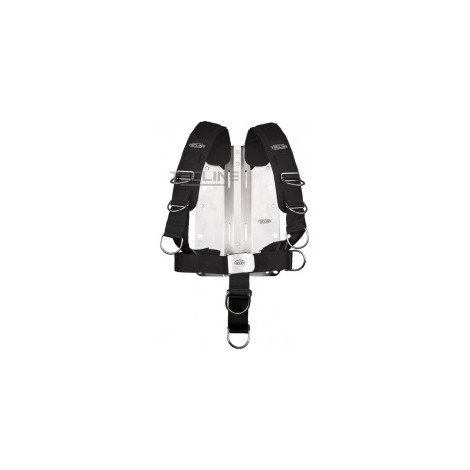 Tecline rustfri Bagplade 3mm med komfort harness