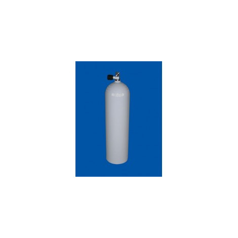 Stageflaske alu 7 Liter hvid med ventil
