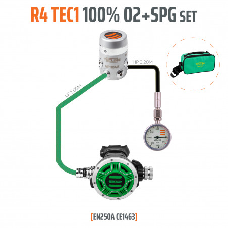 Tecline R4 TEC1 100% O2 M26X2 WITH SPG, STAGE SET - EN250A