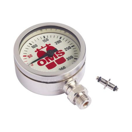OMS Manometer 52 mm, Mineral Glass, 0-360 Bar
