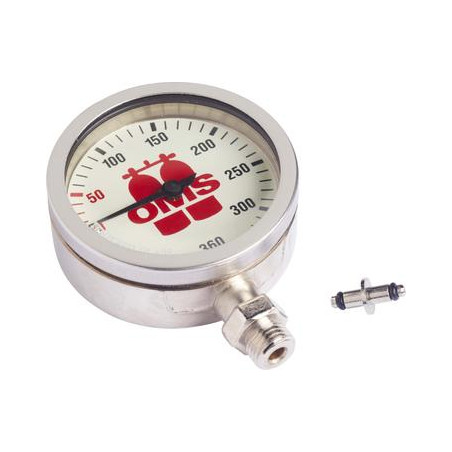 OMS Manometer 63 mm, Mineral glass, 0-360 bar